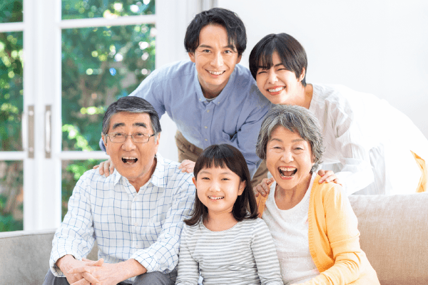 笑顔の家族